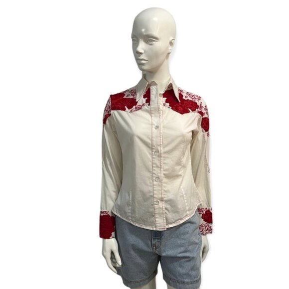 Coastal owgirl ockabilly mbroidered utton own - Picture 2 of 11